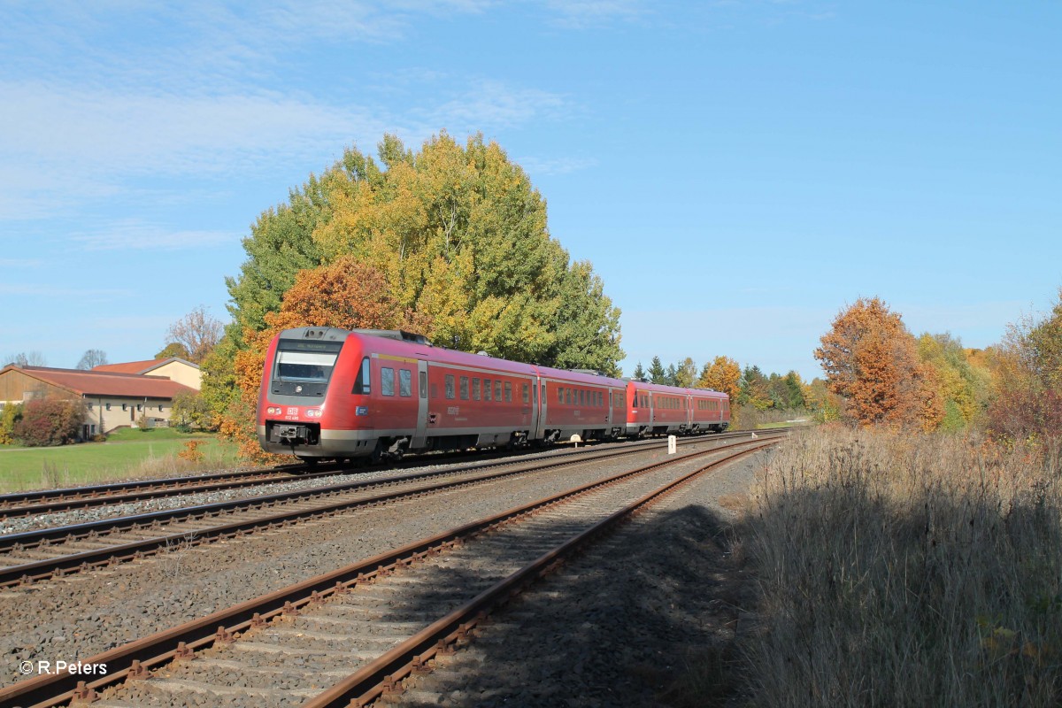 612 490 + 612 605 als Franken-Sachsen-Expess Dresden - N�rnberg bei Sch�nfeld. 22.10.13