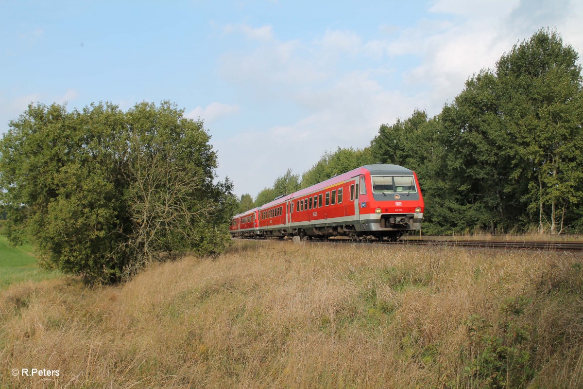 612 515 + 005 als RE3697 Hof - Regensburg bei Sch�nfeld. 26.09.13