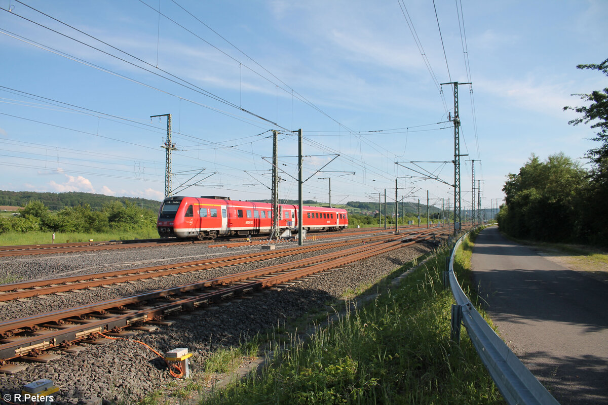 612 641 als RE 32 3499 Hof - Bamberg bei Ebensfeld. 20.05.24