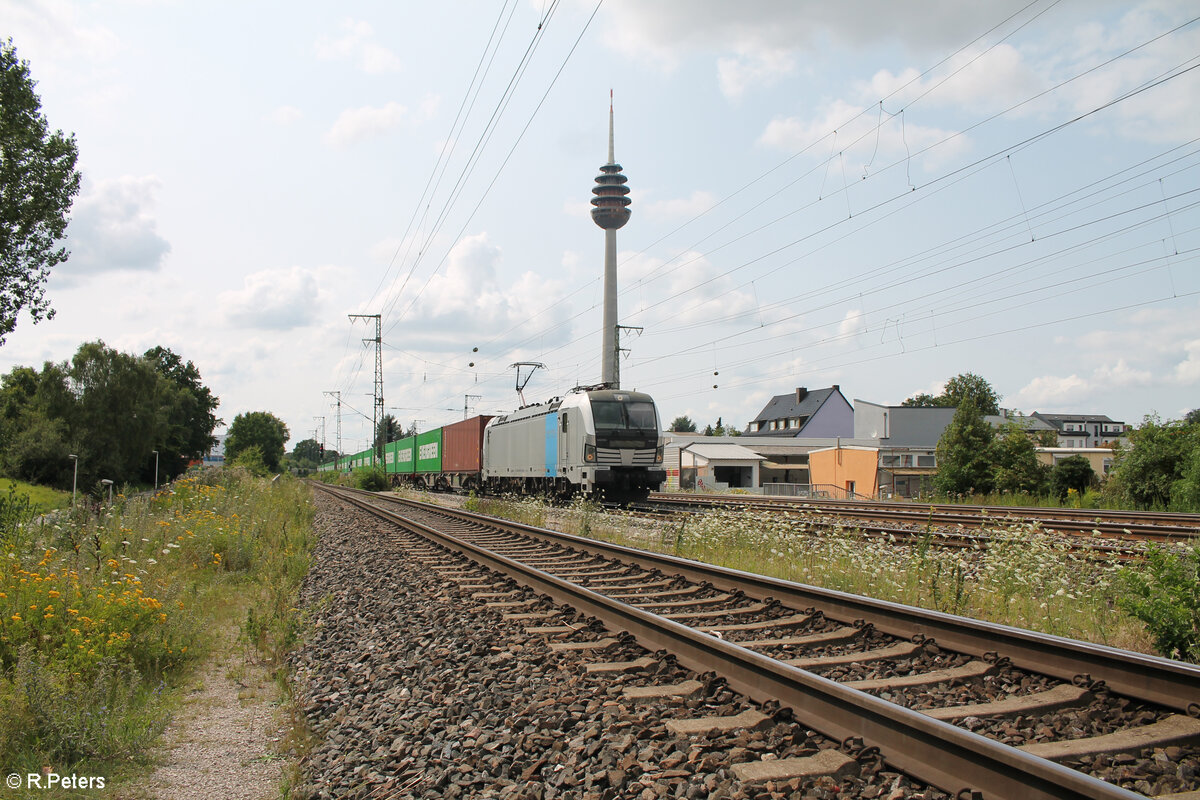 6193 806-7 zieht mit ein Containerzug durch Nürnberg Hohe Marter. 24.07.24