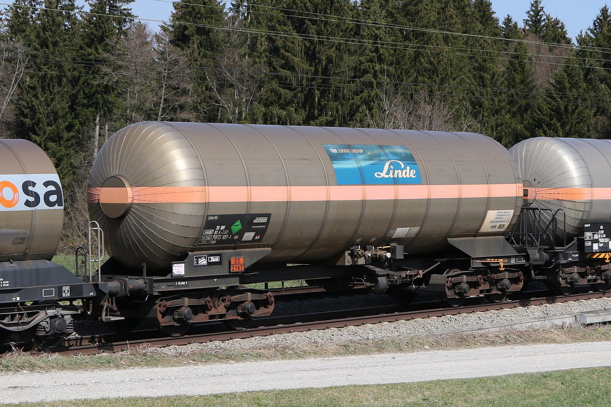 7813 101 (Zags) der  LINDE AG  am 1. April 2021 bei Grabenst�tt.