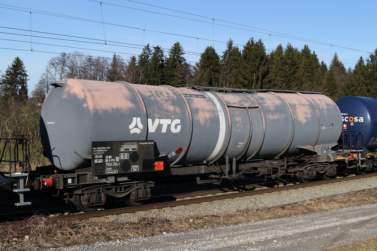 7841 314 (Zacns) von  VTG  am 14. Januar 2020 bei Grabenst�tt.