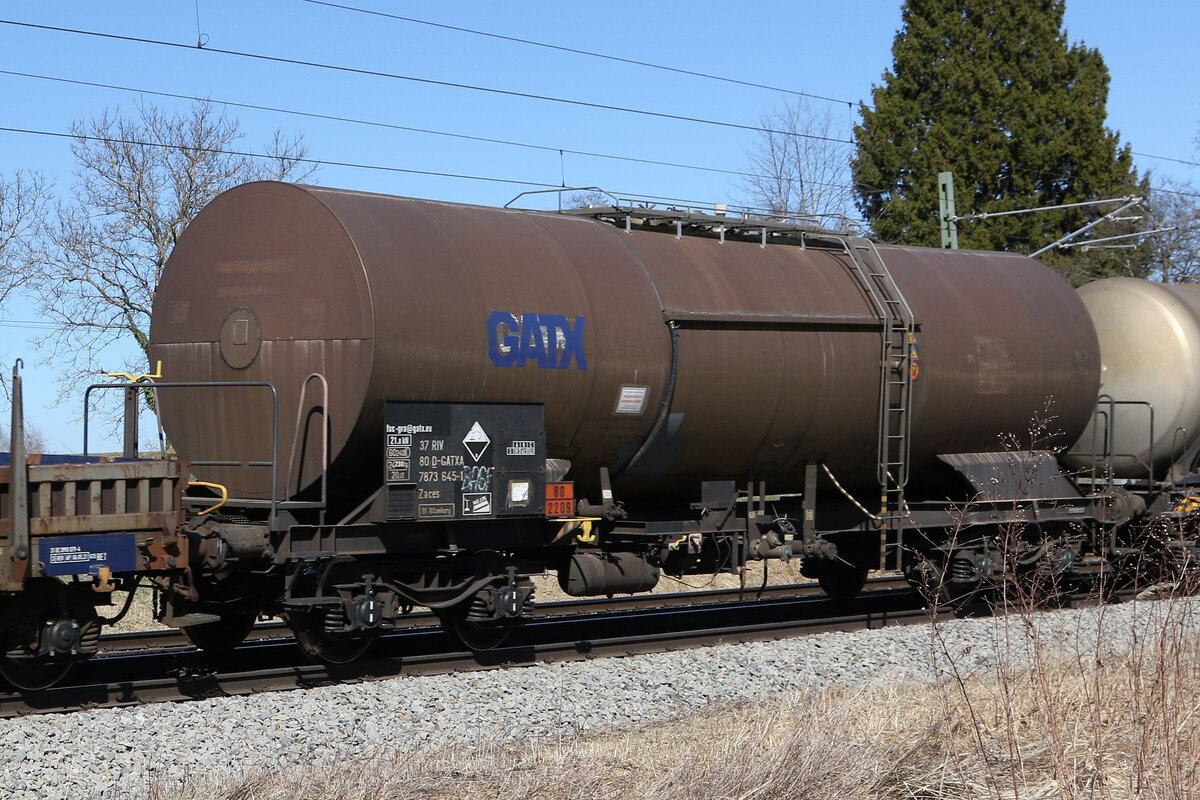 7873 645 (Zaces) von  GATX  am 23. M�rz 2022 bei �bersee.
