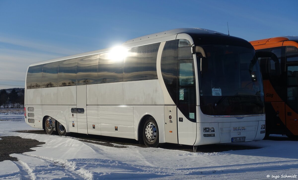 ALTAN Taxi & Busreisen aus Altensteig | FDS-AV 93 | MAN Lion`s Coach L Supreme | 14.02.2021 in Leinfelden-Echterdingen