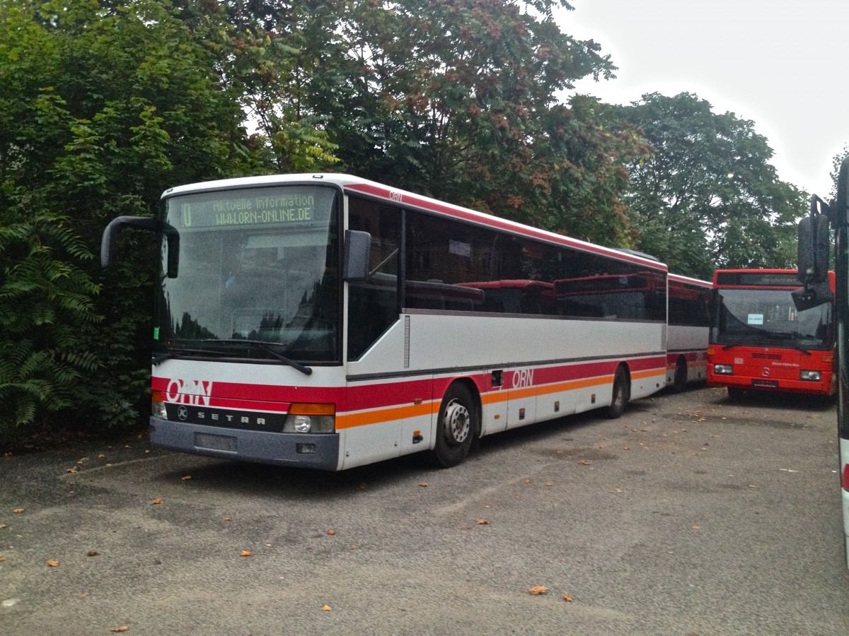 Ausgemusterter Setra S315 UL der ORN. Abgestellt auf dem Betriebshof in Mainz. Aufgenommen am 15.09.2014.