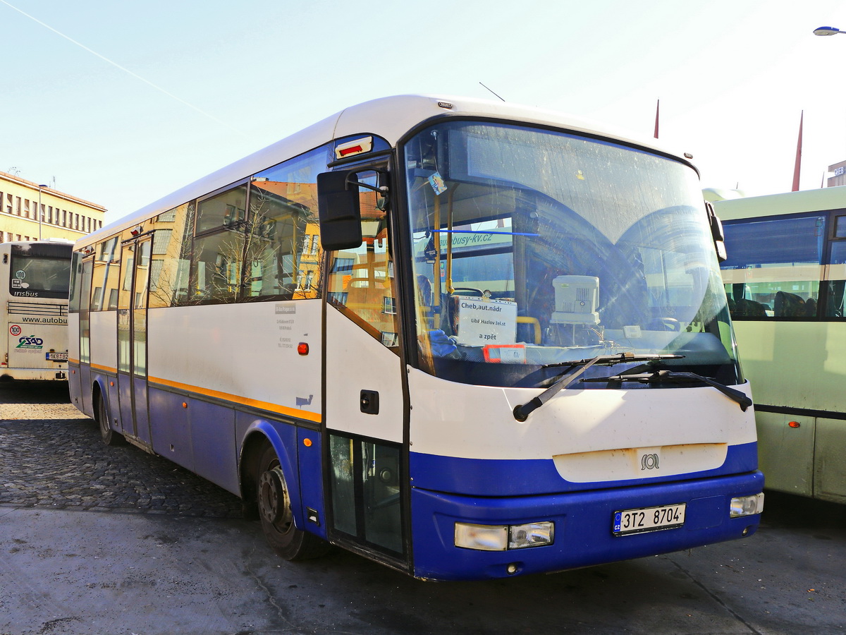 Bus der ER-Bus PRAGUE s.r.o aus Prag am 17. Februar 2019 im Busbahnhof von Cheb.