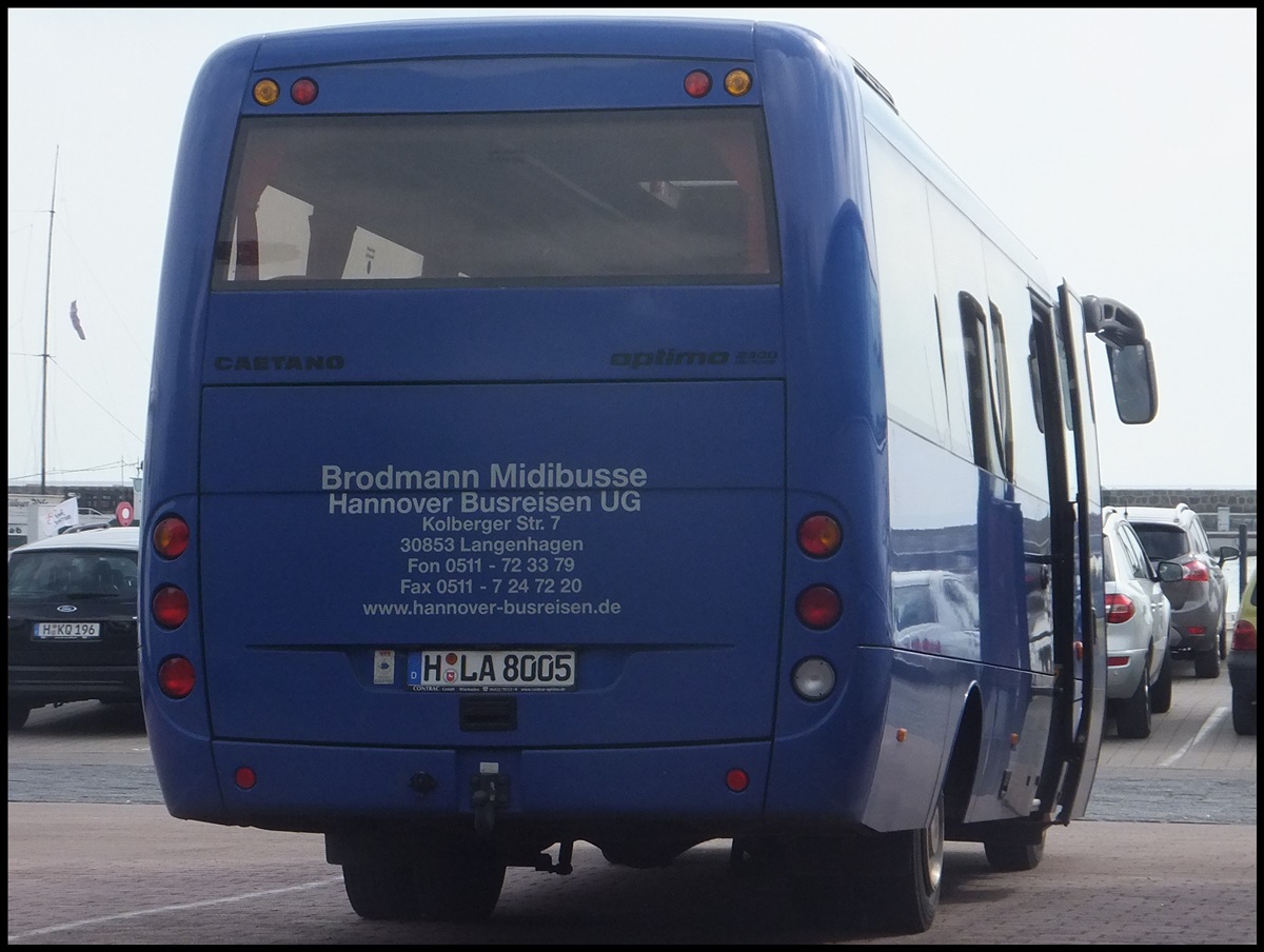 Caetano Optimo von  Brodmann Midibusse aus Deutschland im Stadthafen Sassnitz.