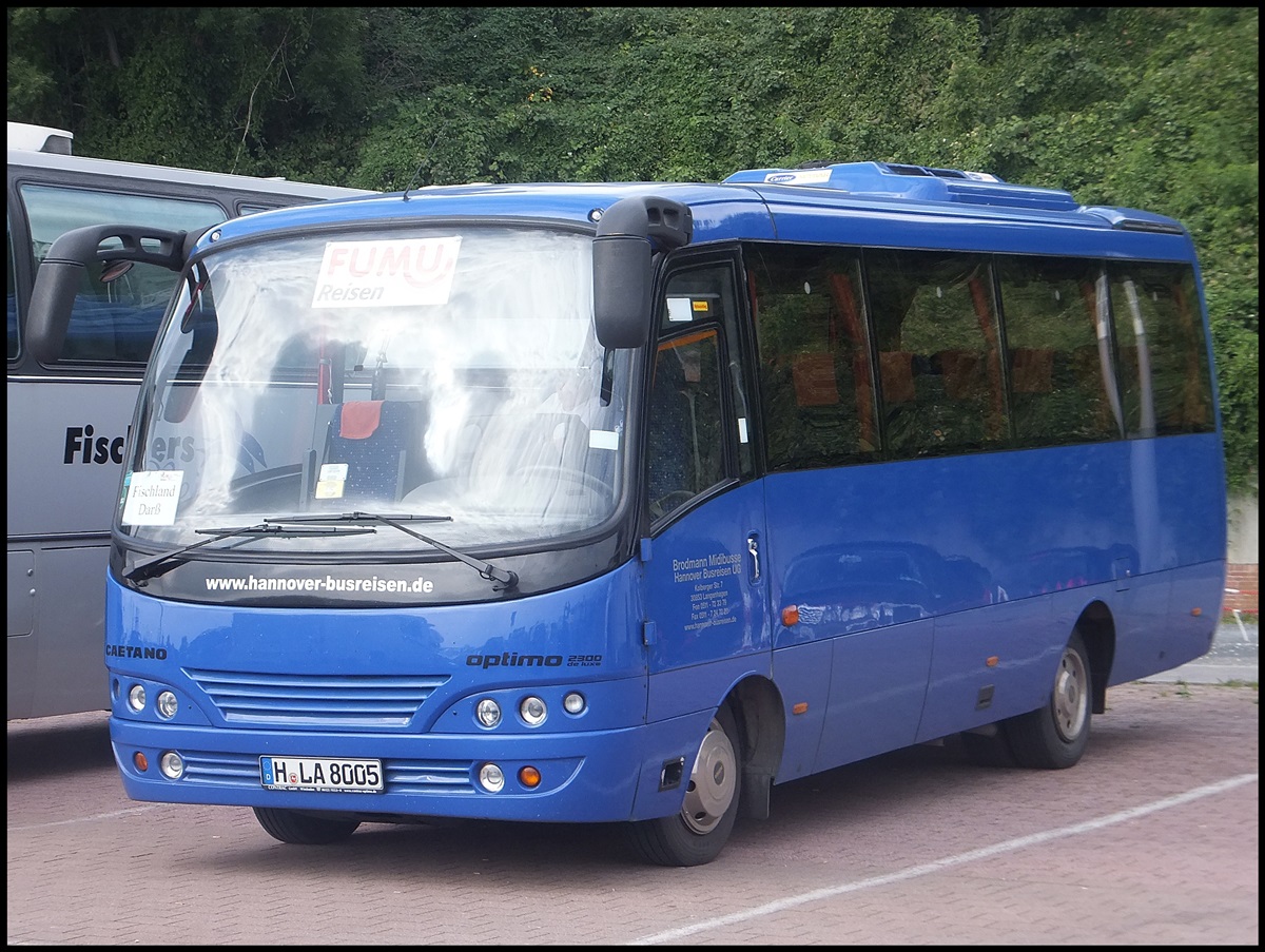 Caetano Optimo von Brodmann Midibusse aus Deutschland im Stadthafen Sassnitz.