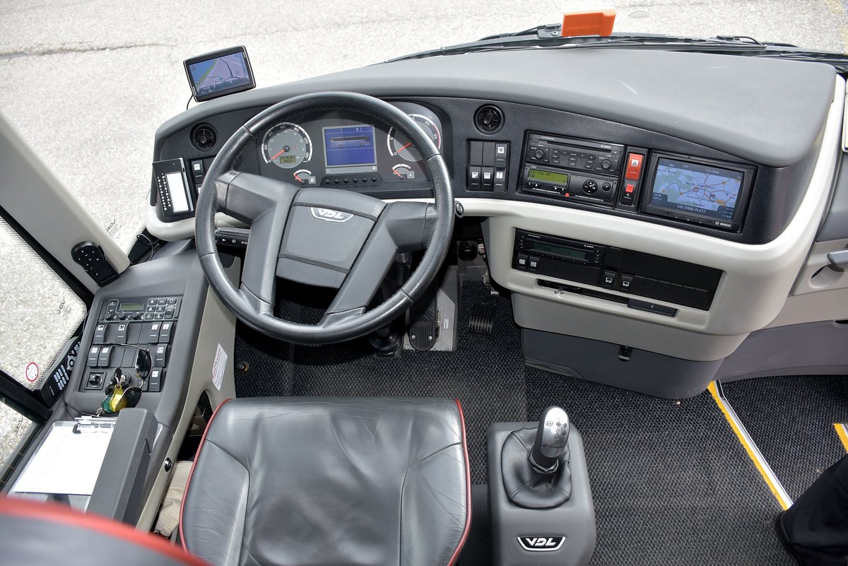 Cockpit im VDL Futura von EUROBUS aus der Schweiz (Luzern).