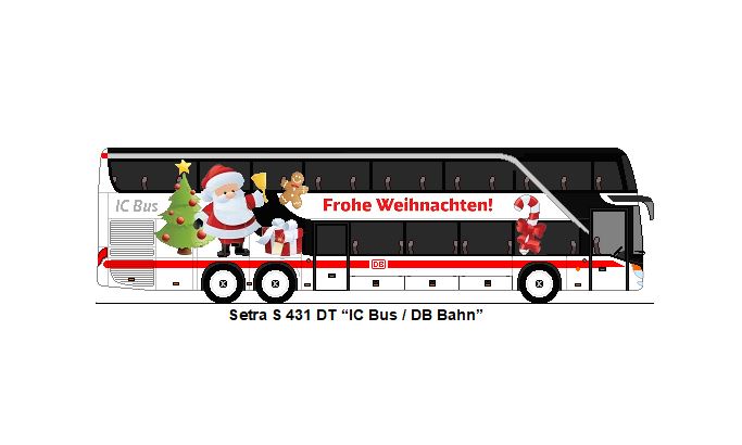 Deutsche Bundesbahn - Setra S 431 DT

Mit dieser Grafik von Martin Beyer mchte ich allen Betrachtenden meiner Fotos eine besinnliche Weihnachten und alles Gute im Neuen Jahr 2021 wnschen mit der Hoffnung, weiterhin mit meinen Bildern ein wenig Freude zu bereiten!