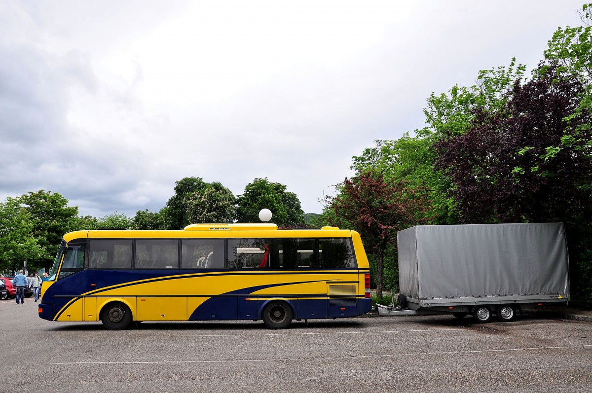 Ein SOR aus der CZ mit einem Radanhnger am 11.5.2014 in Krems gesehen.