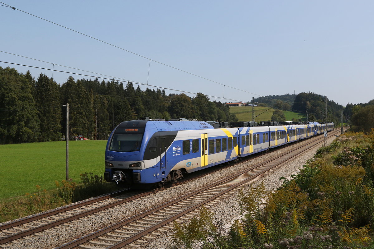 ET 324 aus Salzburg kommend am 13. September 2020 bei Grabenst�tt.