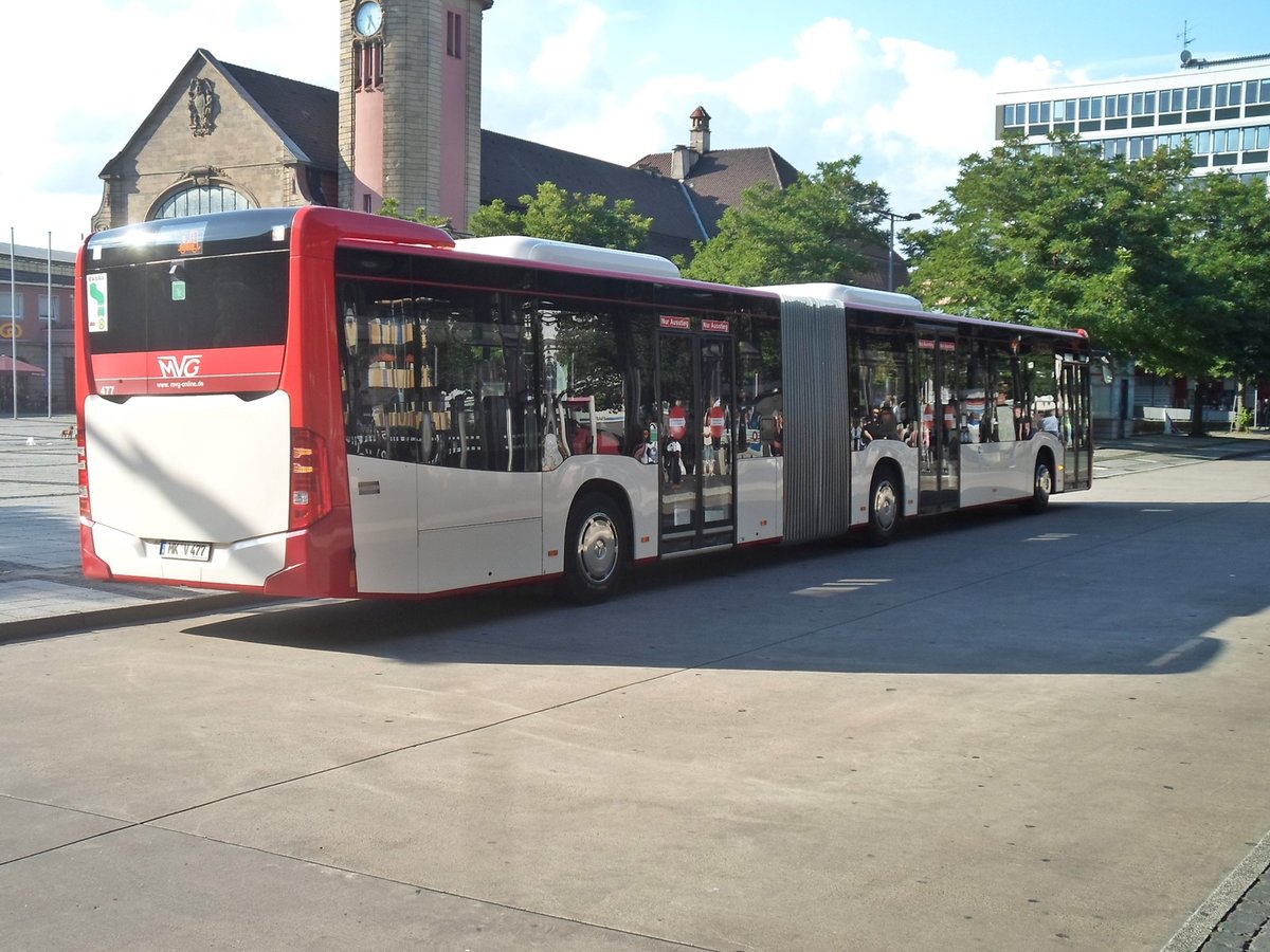 Hagen Hbf,(Busbahnhof),Bus fhrt als Schienenersatzverkehr (MVG Ldenscheid)22.7.17