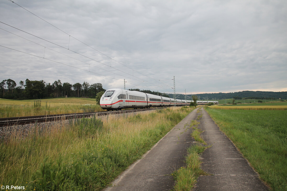 ICE 812 019-8 TZ 9019 als ICE 788 M�nchen - Hamburg bei Oberdachstetten. 02.07.24