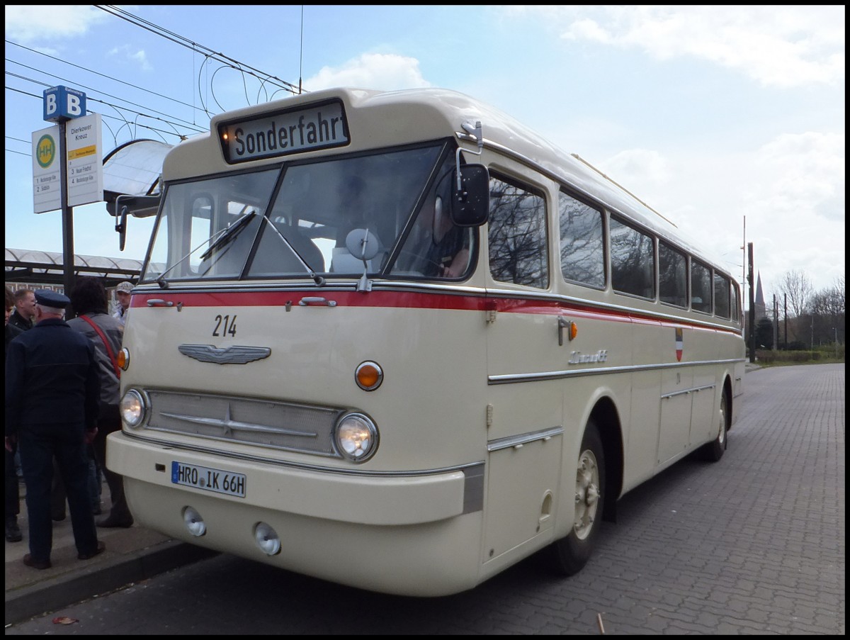 Ikarus 66 der Rostocker Straenbahn AG in Rostock.