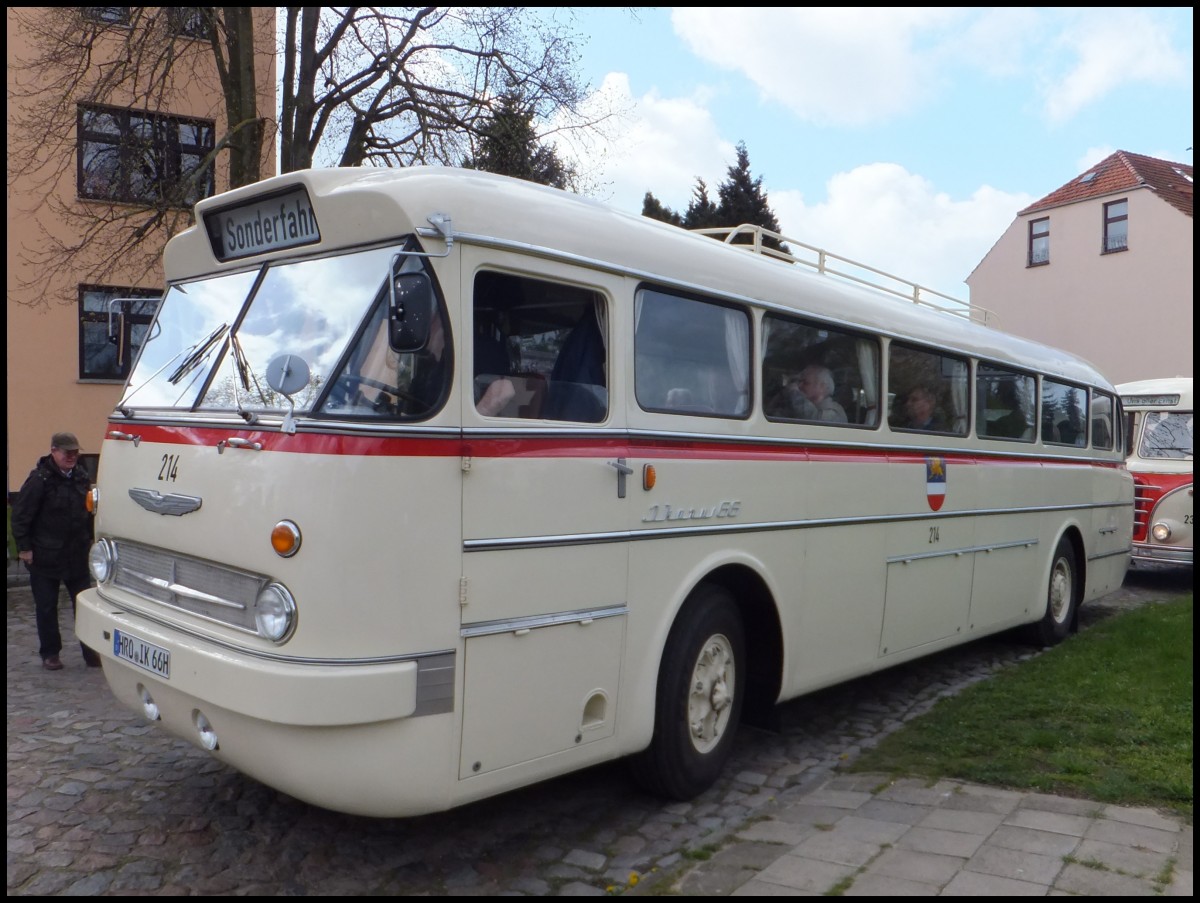 Ikarus 66 der Rostocker Straenbahn AG in Rostock.