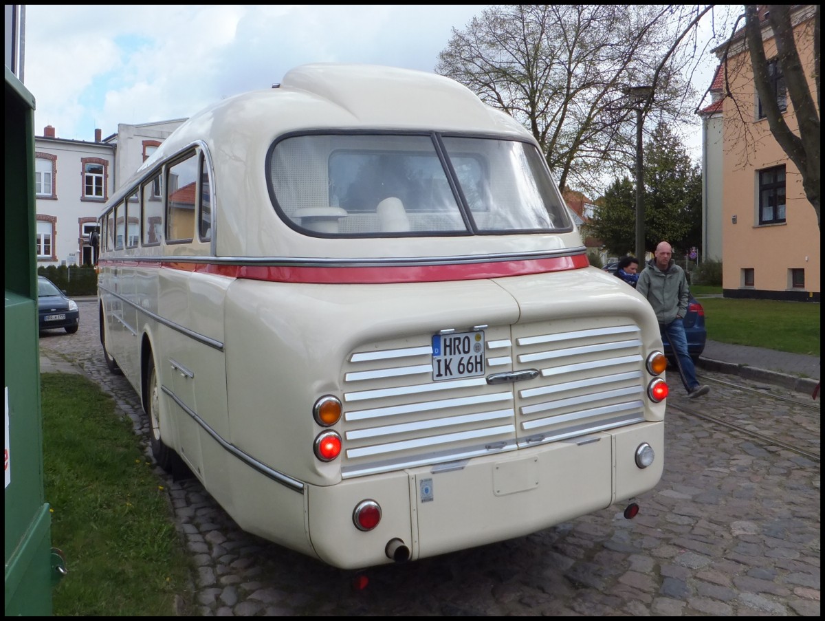 Ikarus 66 der Rostocker Straenbahn AG in Rostock.