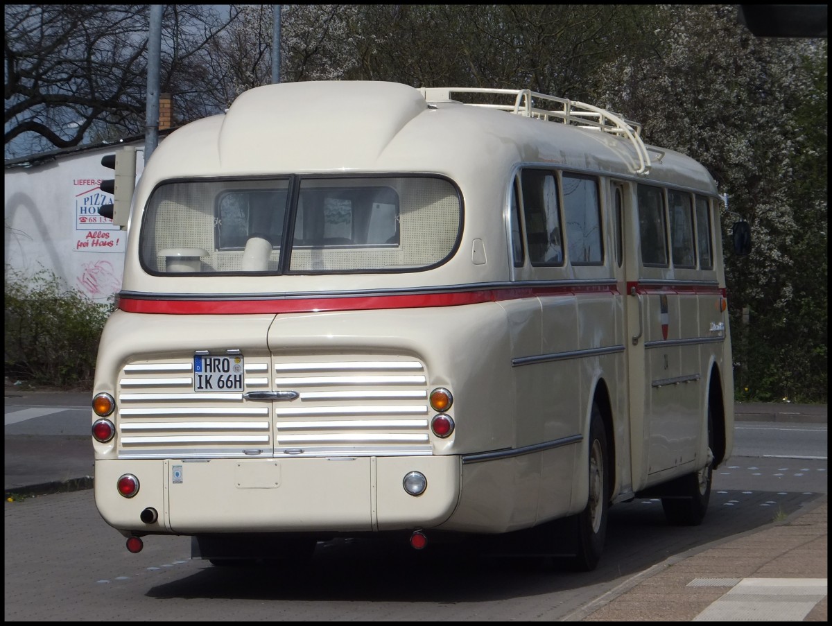 Ikarus 66 der Rostocker Straenbahn AG in Rostock.
