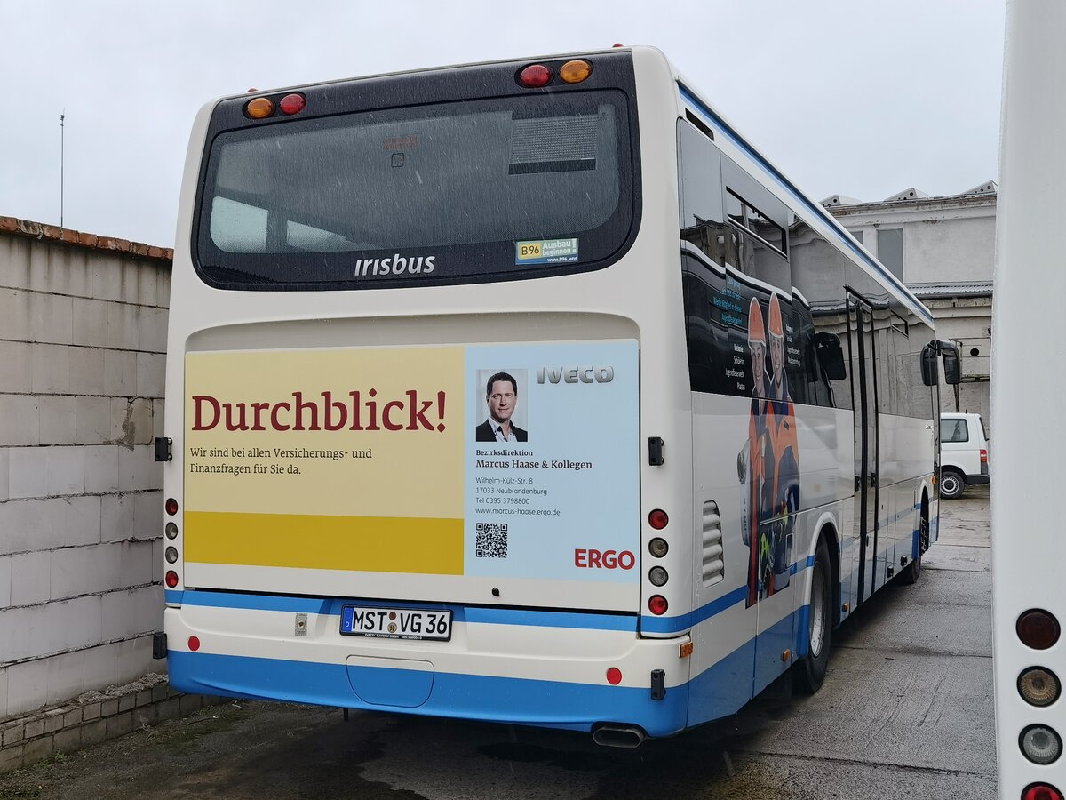 Irisbus Crossway der MVVG in Burg Stargard.