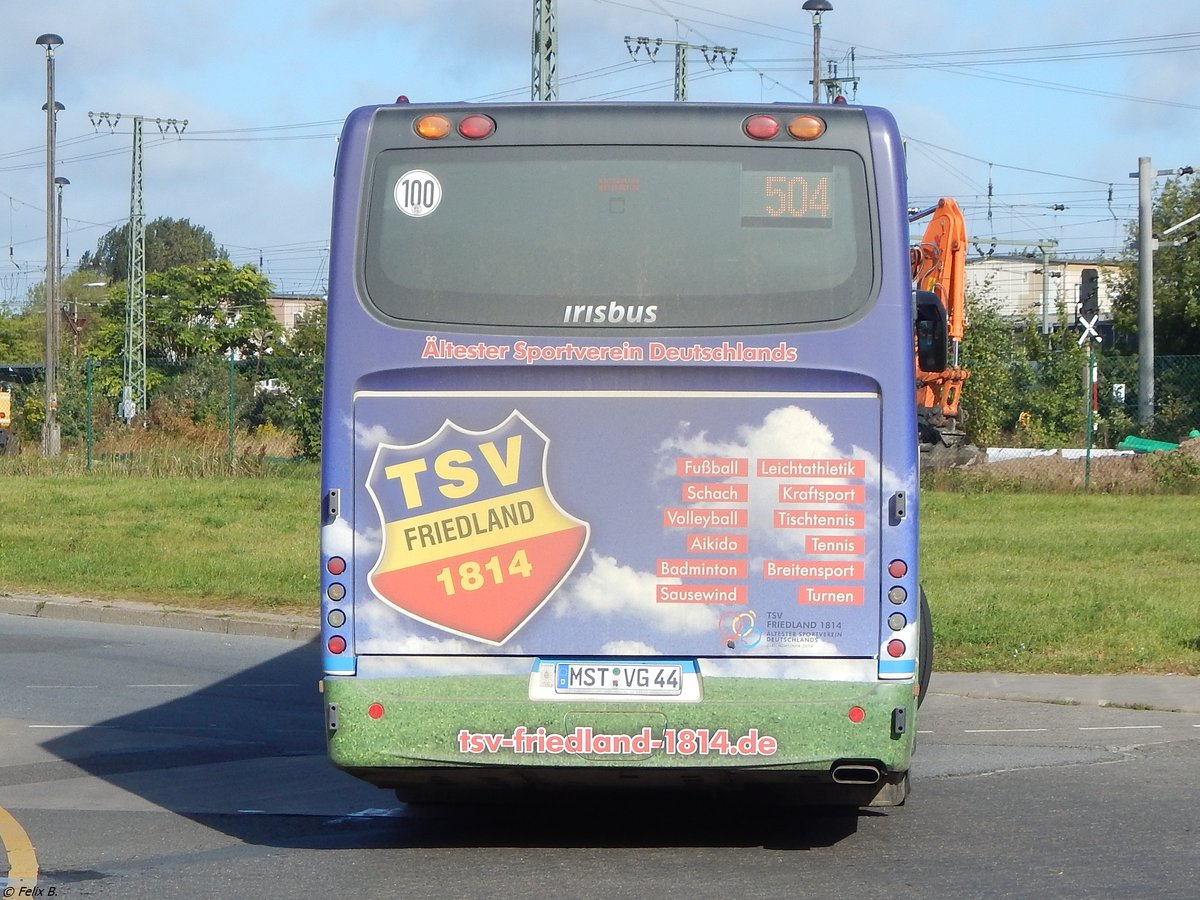 Irisbus Crossway der MVVG in Neubrandenburg.