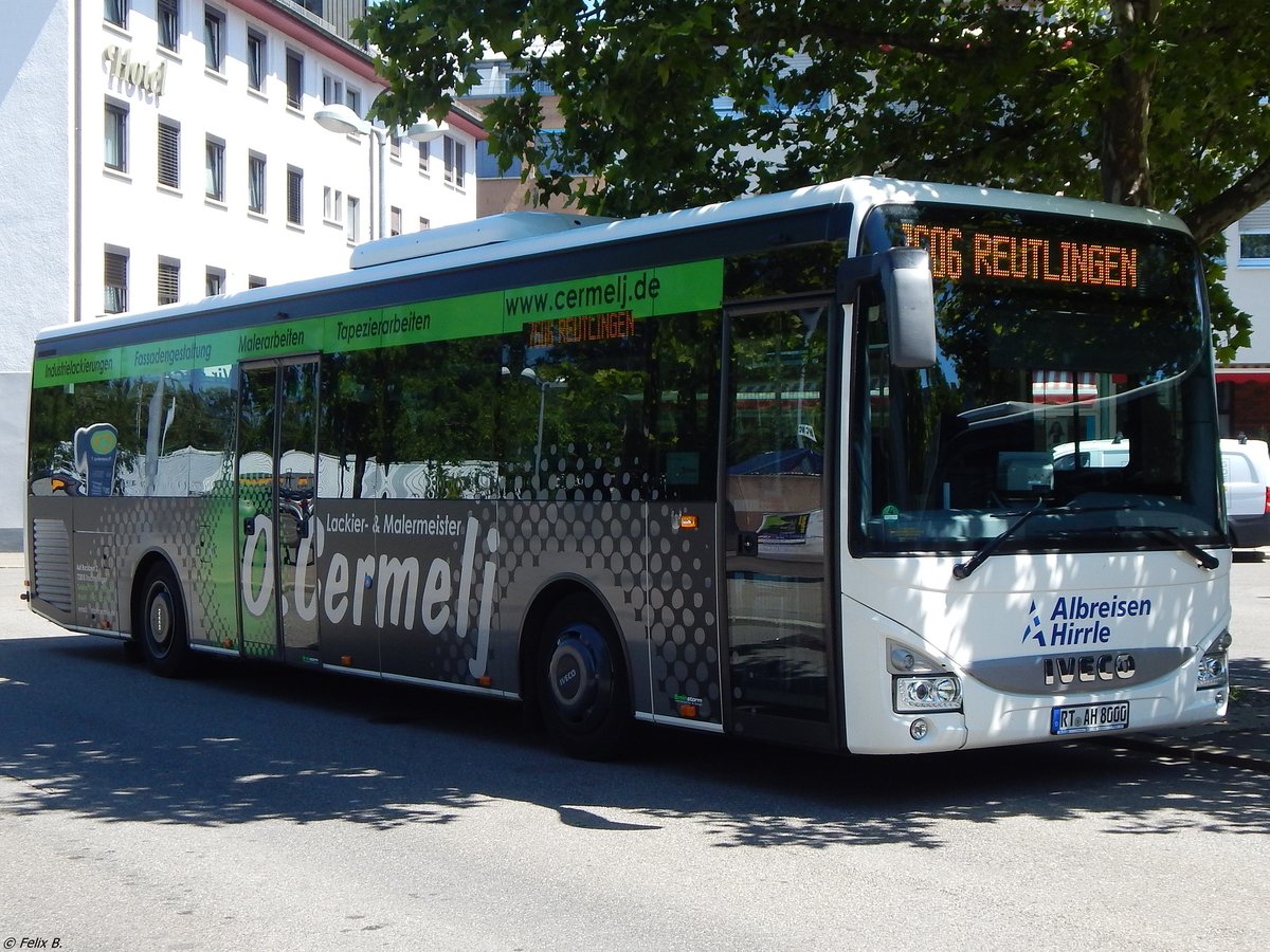 Iveco Crossway von Albreisen Hirrle aus Deutschland in Reutlingen.