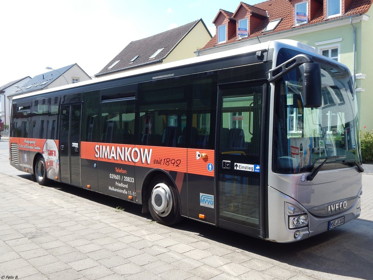 Iveco Crossway der MVVG in Neubrandenburg.