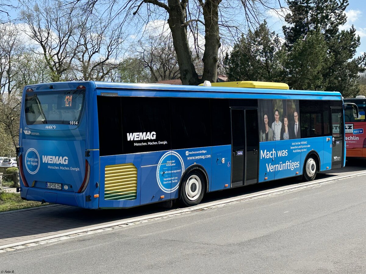 Iveco Crossway der Verkehrsgesellschaft Ludwigslust-Parchim mbH in Plau am See.