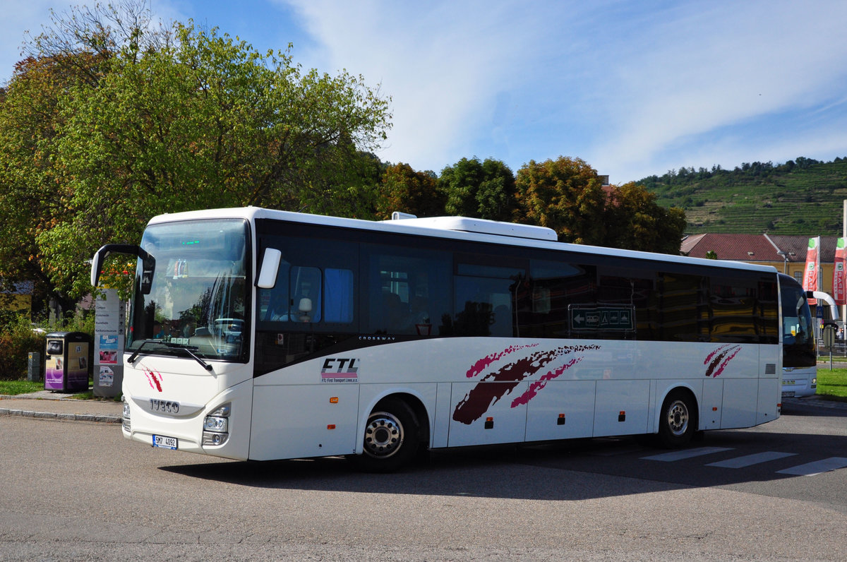 IVECO Grossway von FTL Reisen aus der CZ in Krems gesehen.