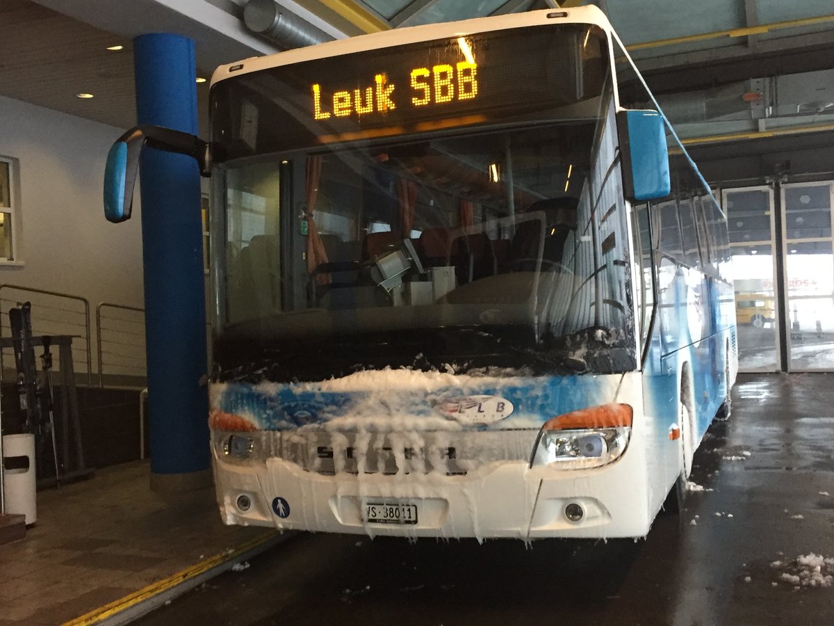 LLB Reisen - Nr.11/38011 - Neuer Setra S415Ul -Erste Fahrt im Schnee! Linie Leuk - Leukerbad