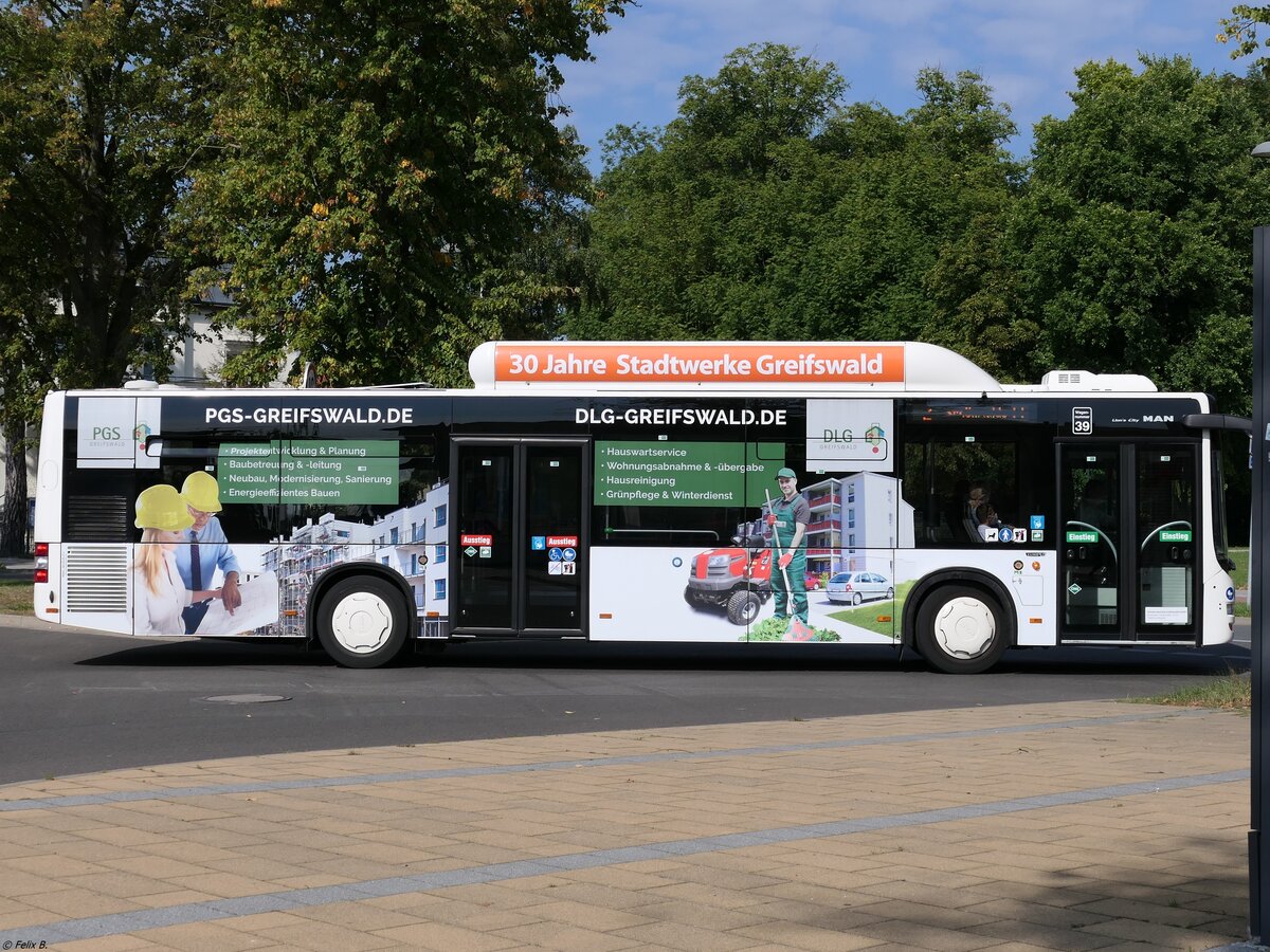 MAN Lion's City CNG der Stadtwerke Greifswald in Greifswald.