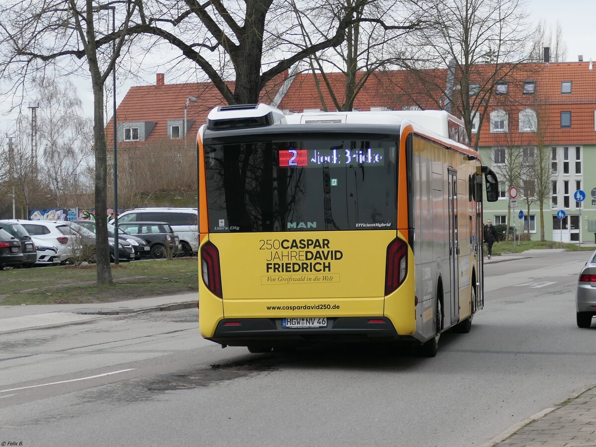 MAN Lion's City G der Stadtwerke Greifswald in Greifswald.
