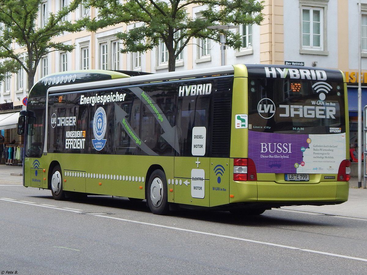 MAN Lion's City Hybrid von LVL Jäger in Ludwigsburg.