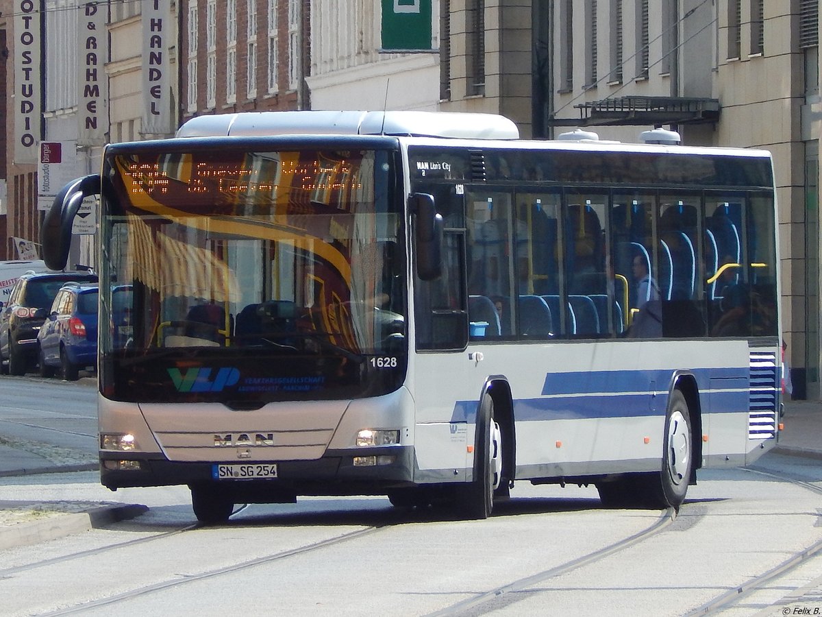 MAN Lion's City LE Ü der Verkehrsgesellschaft Ludwigslust-Parchim mbH in Schwerin.