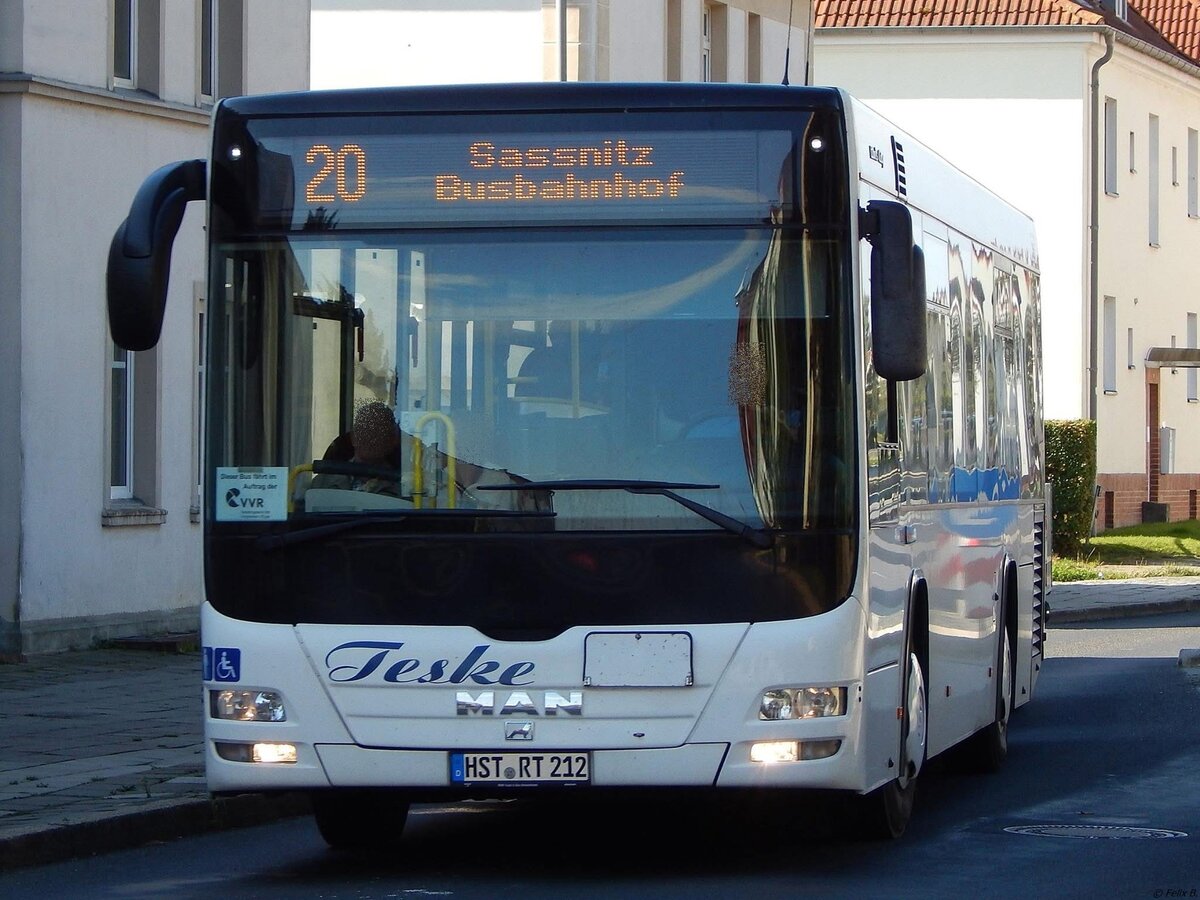 MAN Lion's City LE Ü vom Reiseienst Teske aus Deutschland mit Anhänger in Sassnitz.