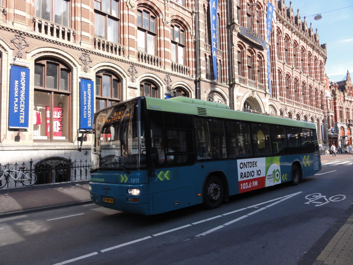 MAN Lions City Linienbus im Juni 2014 in Amsterdam gesehen.