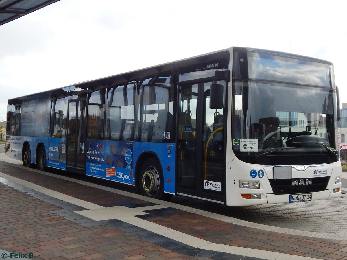 MAN Lion's City der Oppermann Transporte aus Deutschland in Sassnitz