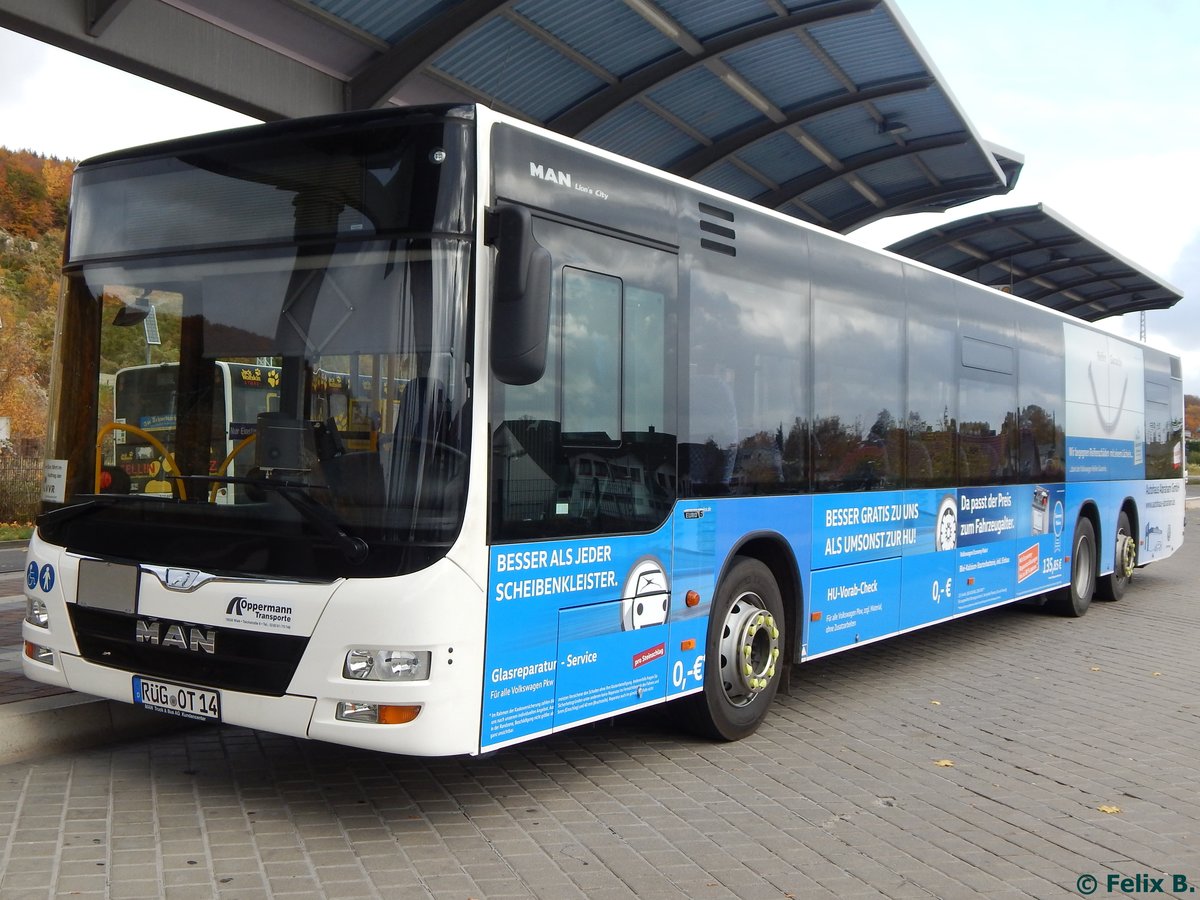 MAN Lion's City der Oppermann Transporte aus Deutschland in Sassnitz