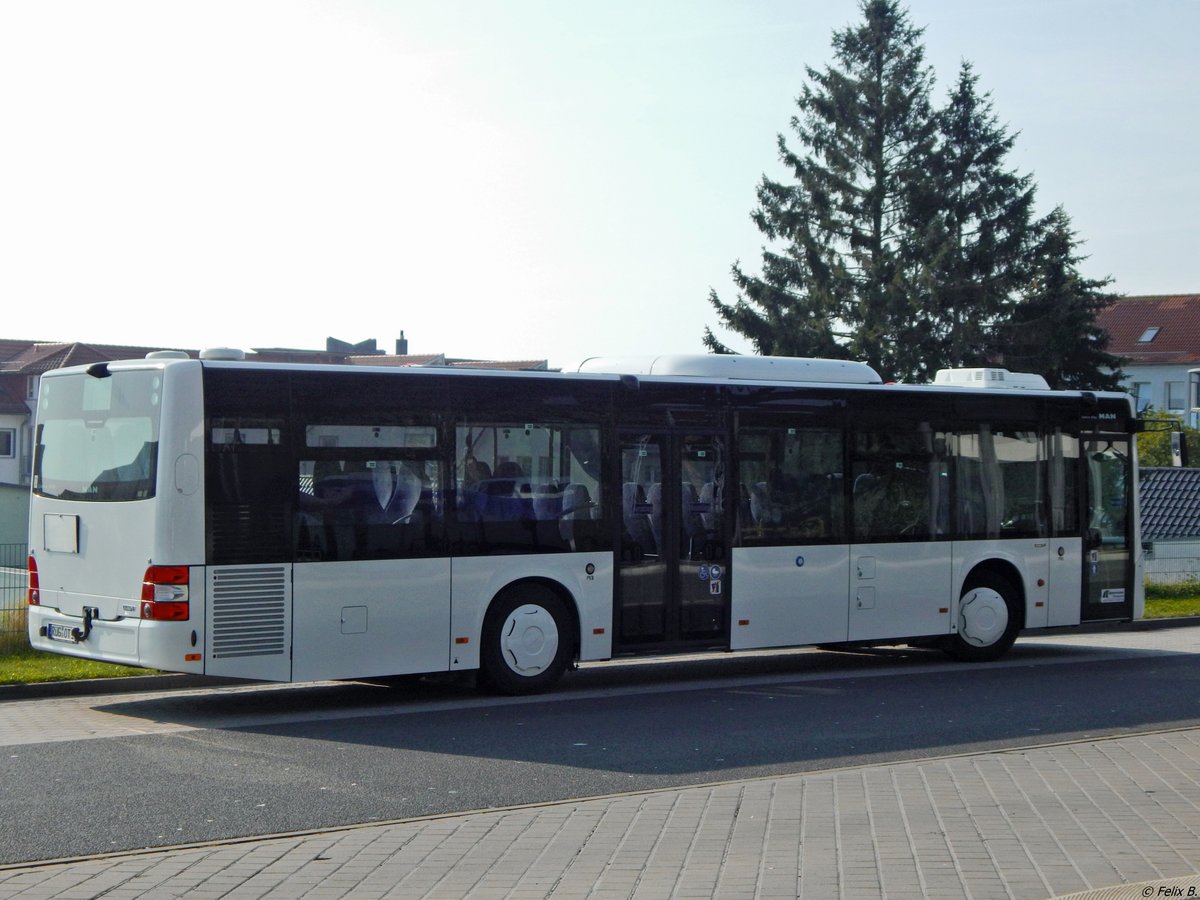 MAN Lion's City der Oppermann Transporte aus Deutschland in Sassnitz.