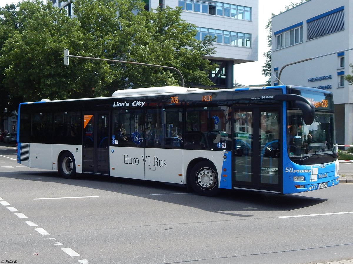 MAN Lion's City von Pflieger aus Deutschland in Sindelfingen.