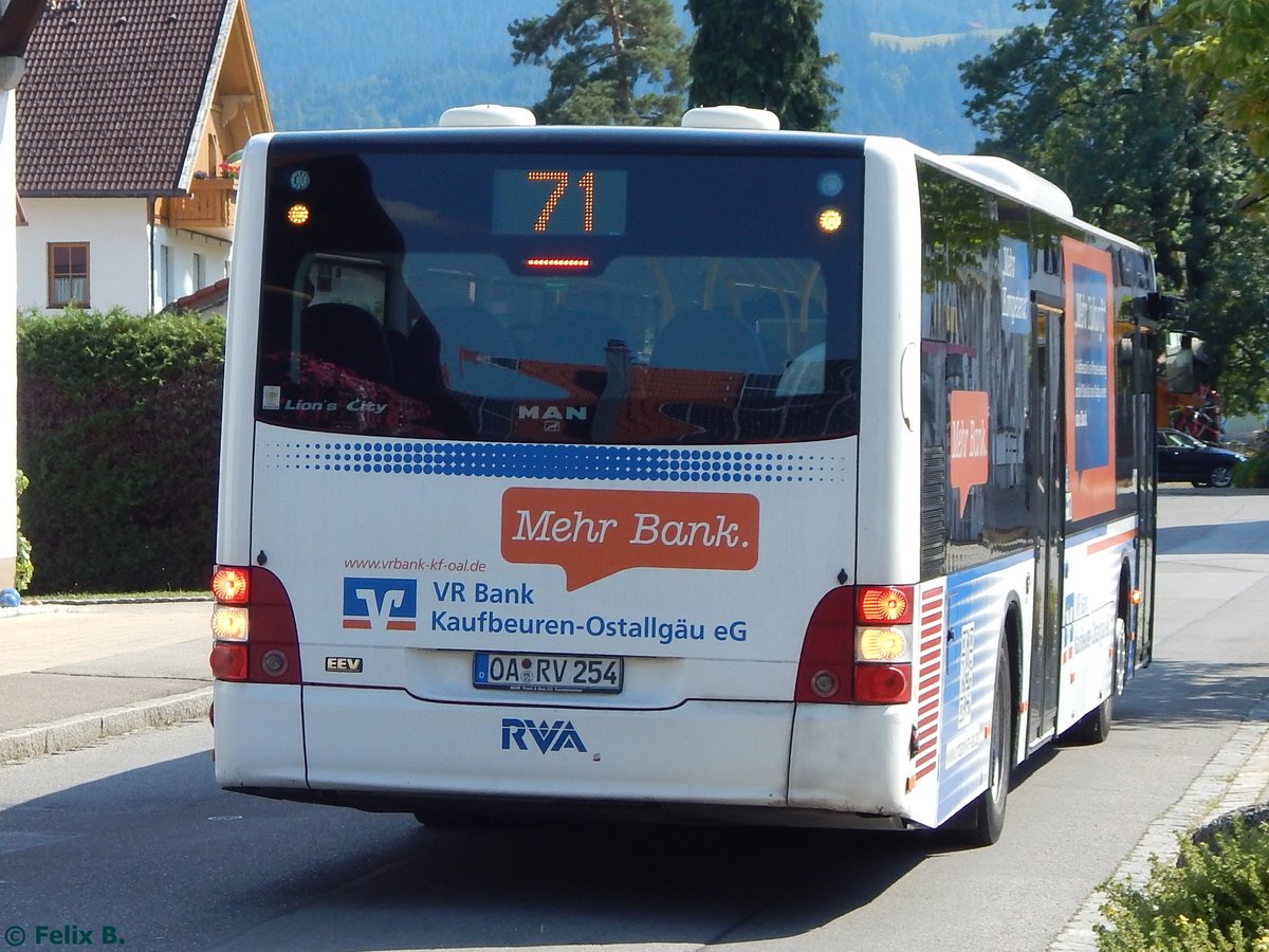 MAN Lion's City von Regionalverkehr Allgäu in Wertach.