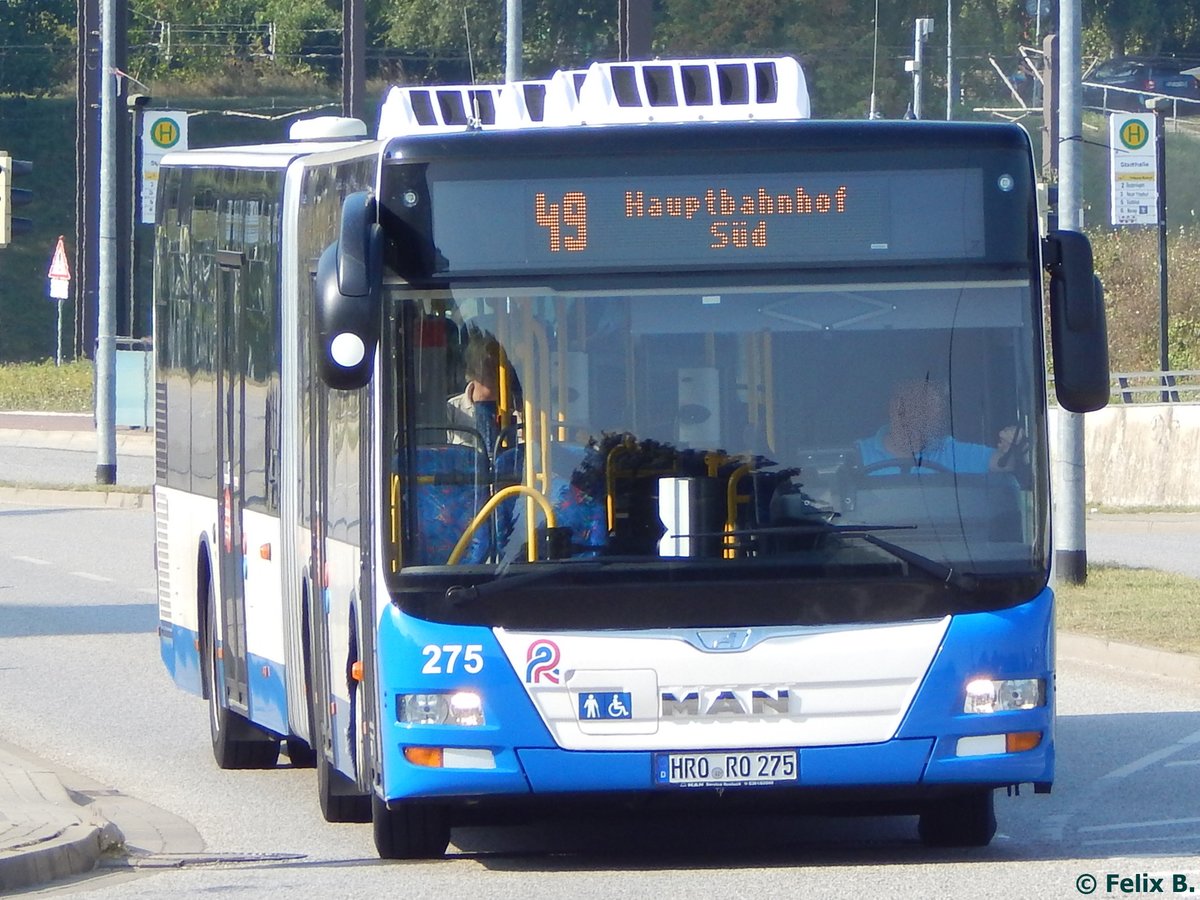 MAN Lion's City der Rostocker Straßenbahn AG in Rostock. 