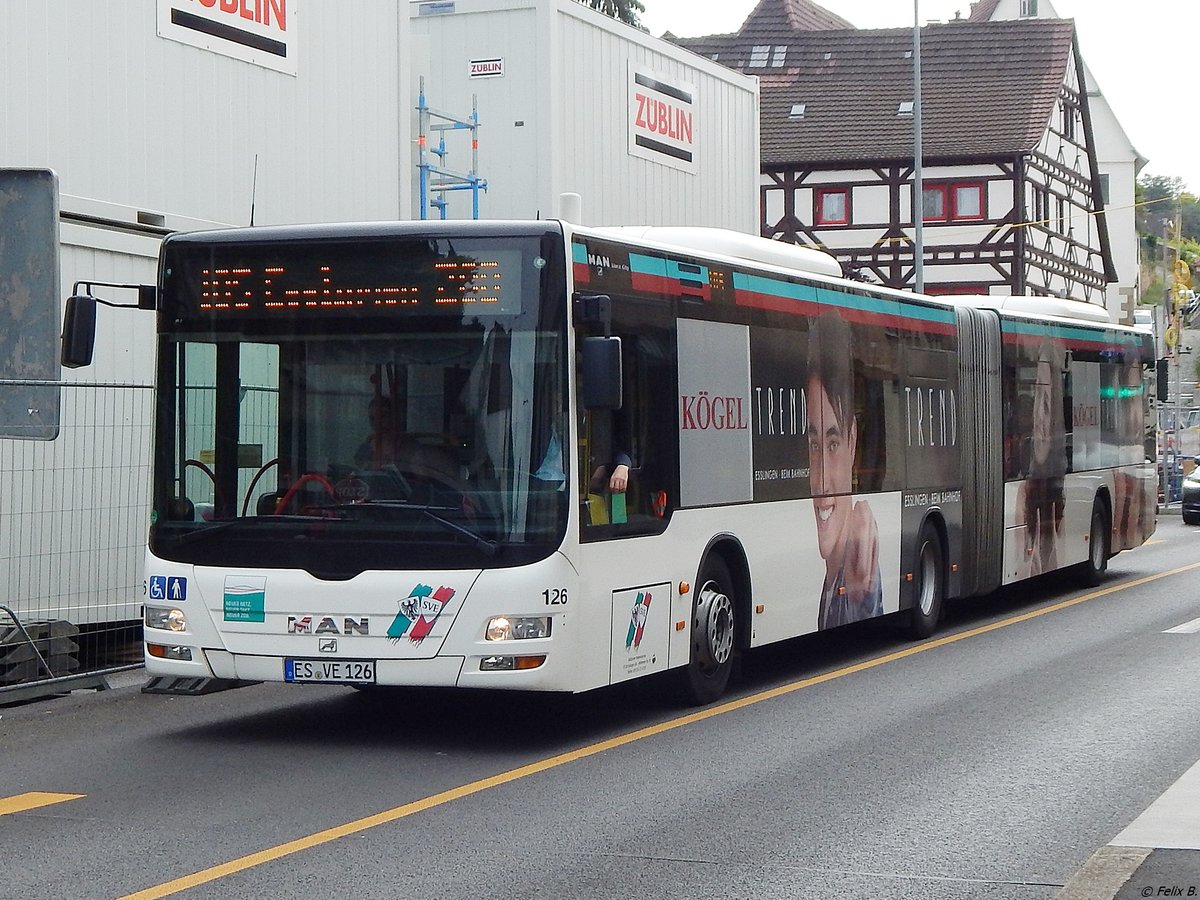 MAN Lion's City der Städtischer Verkehrsbetrieb Esslingen in Esslingen.