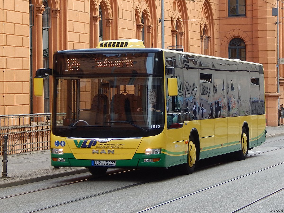 MAN Lion's City der Verkehrsgesellschaft Ludwigslust-Parchim mbH in Schwerin.