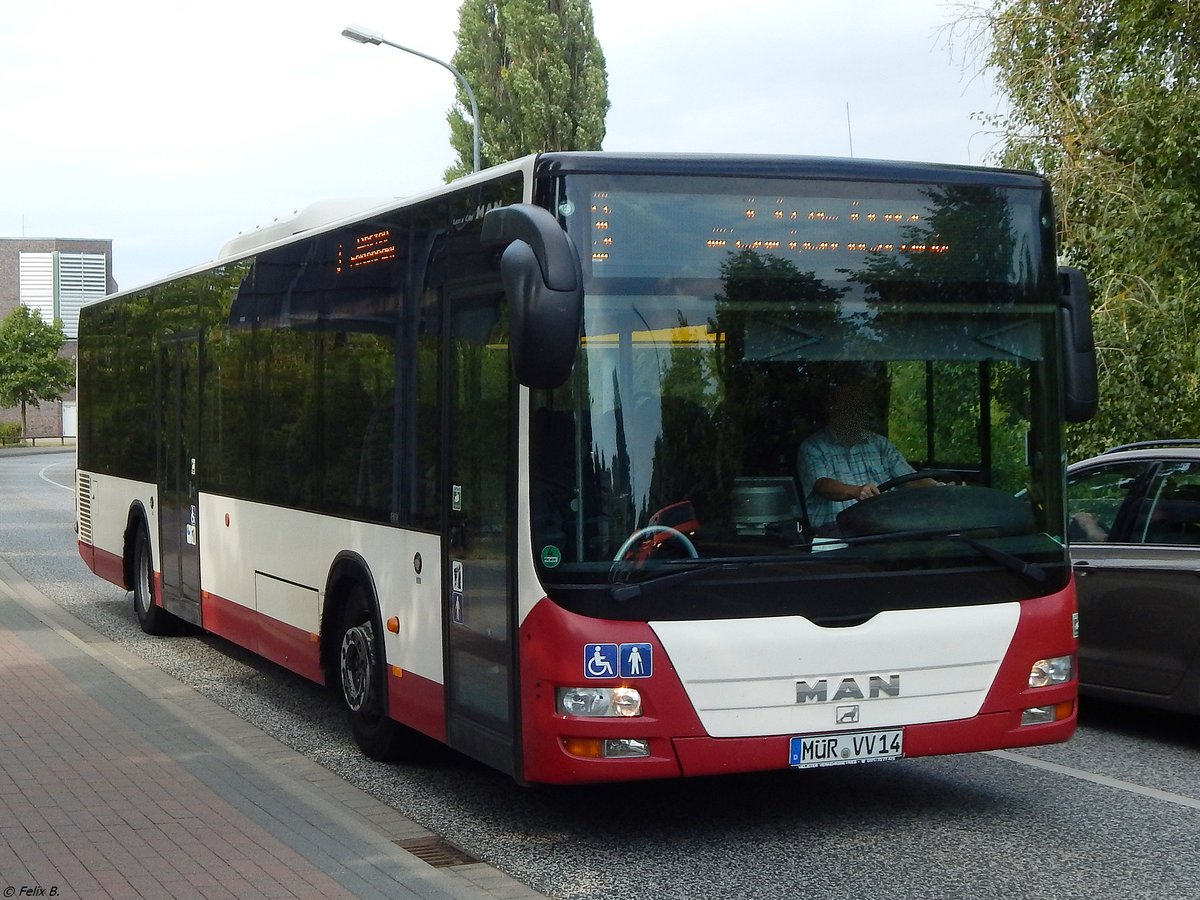 MAN Lion's City vom Vielister Verkehrsbetrieb aus Deutschland in Waren.