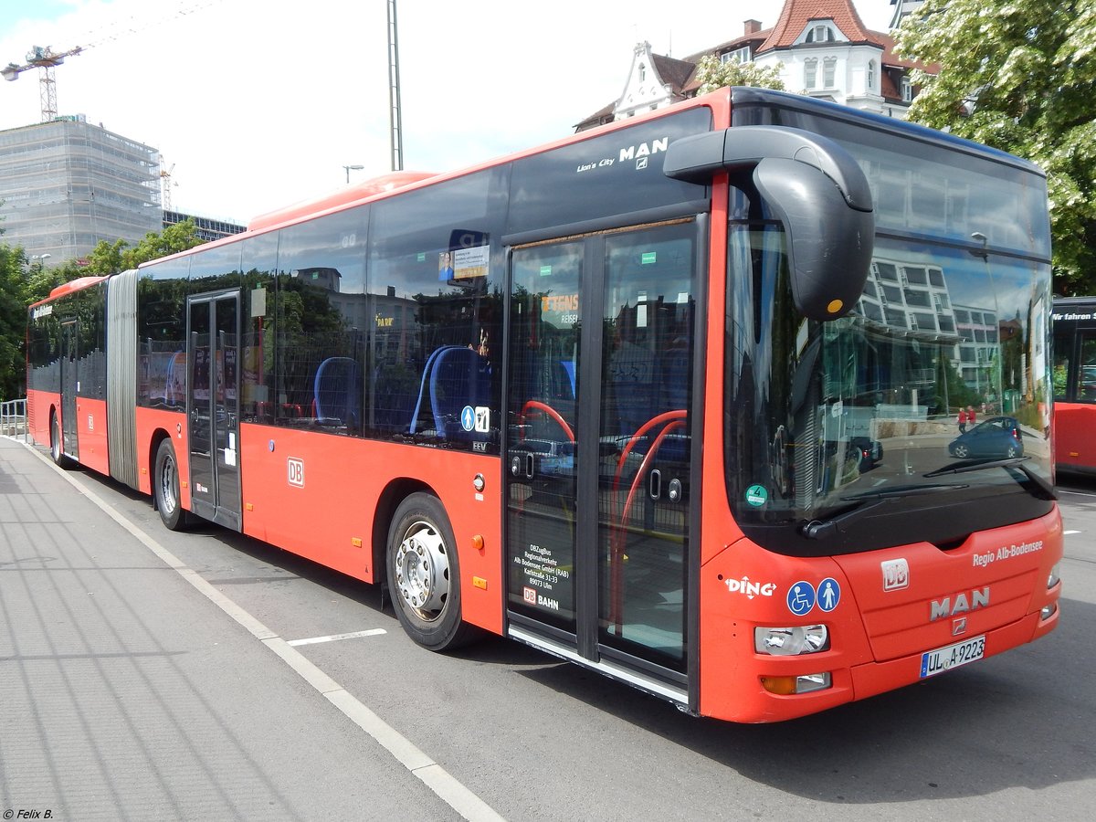 MAN Lion's City von ZugBus Regionalverkehr Alb-Bodensee in Ulm.