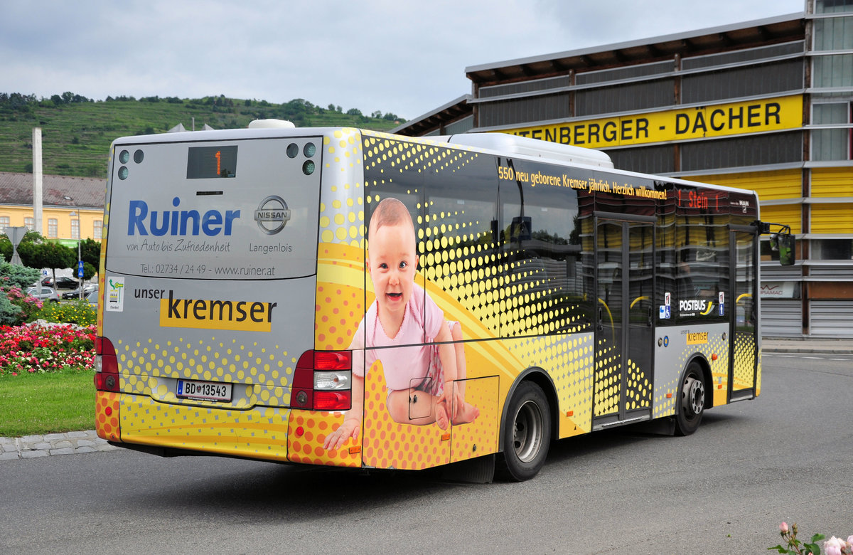 MAN Lions City,Stadtbus von Krems an der Donau im Dienste der BB in Krems unterwegs.