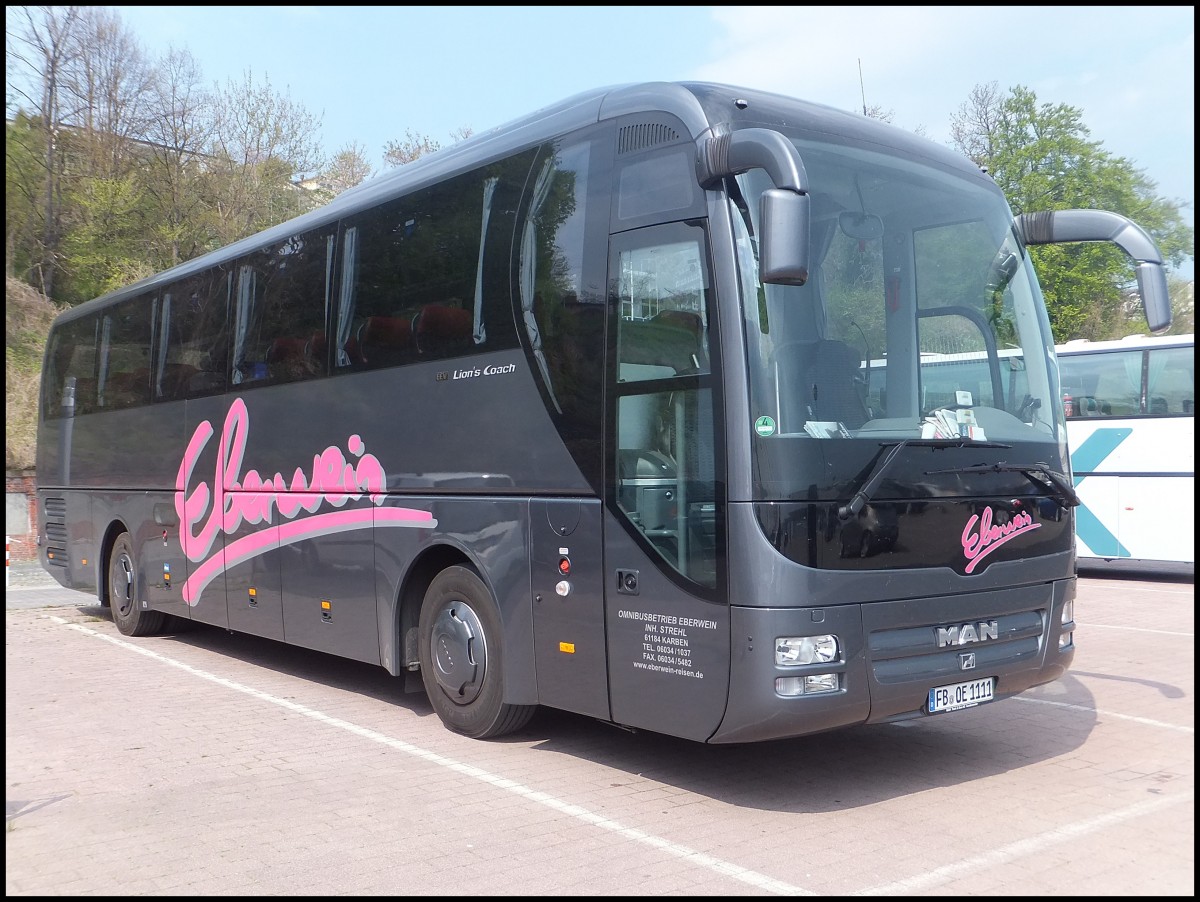 MAN Lion's Coach von Eberwein aus Deutschland im Stadthafen Sassnitz.