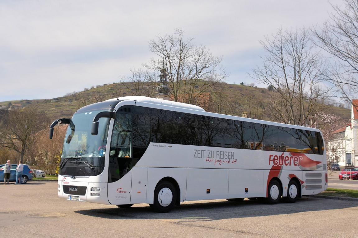 MAN Lion`s Coach von Feuerer Reisen aus der BRD 04/2018 in Krems.