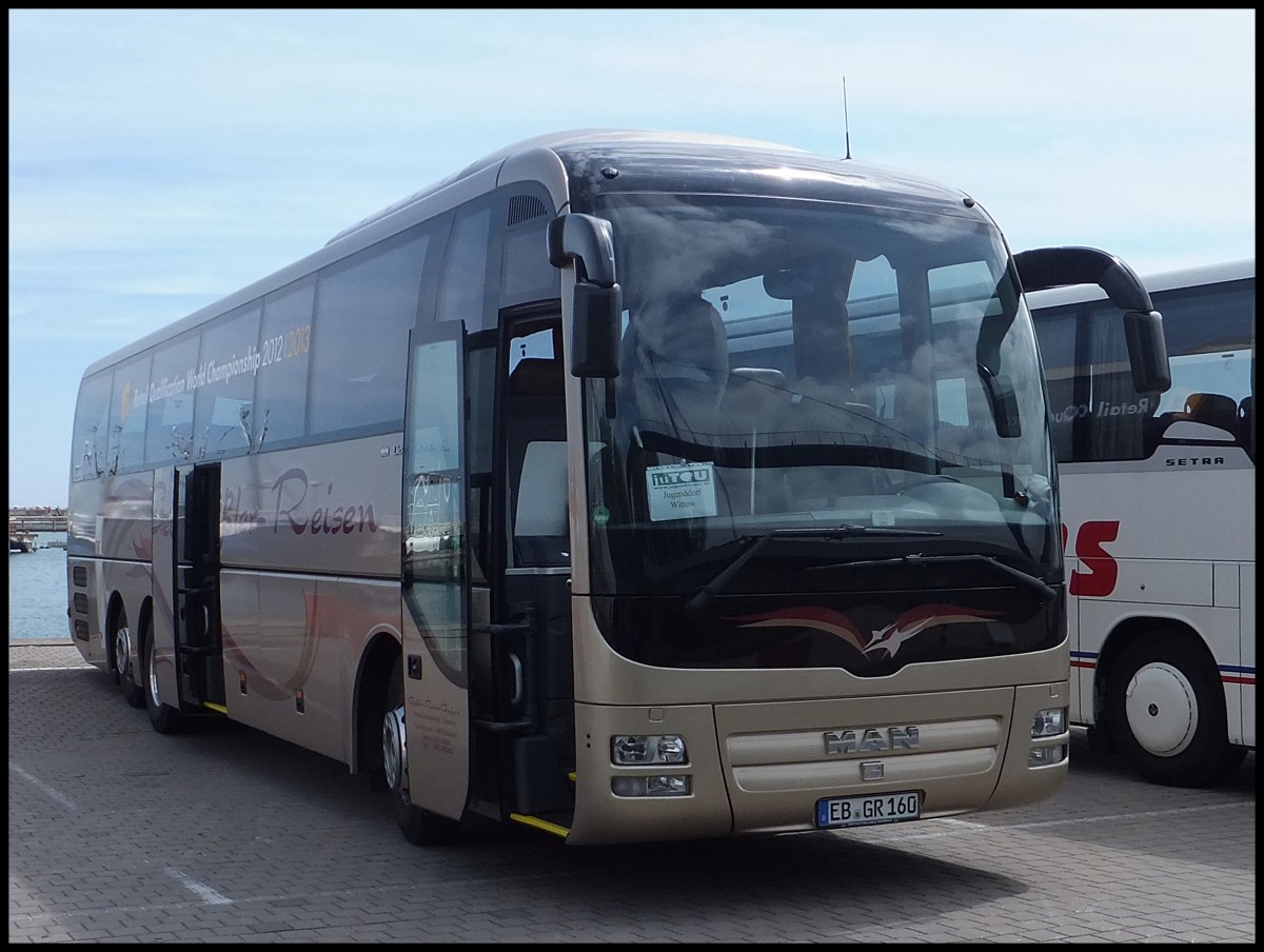 MAN Lion's Coach von Geiler-Reisen aus Deutschland im Stadthafen Sassnitz.