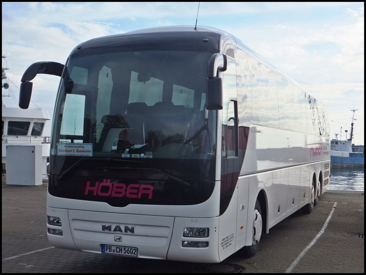 MAN Lion's Coach von Hber-Reisen aus Deutschland im Stadthafen Sassnitz.